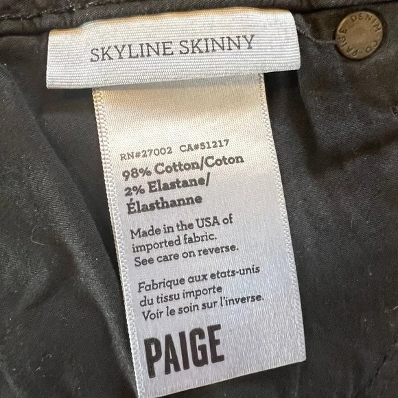 Paige SKYLINE SKINNY jean. Size 26 - Picture 5 of 8